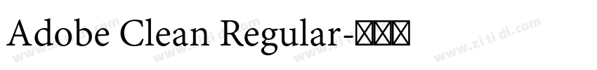 Adobe Clean Regular字体转换